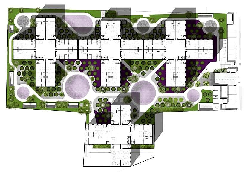 Obra residencial con alberca terminada